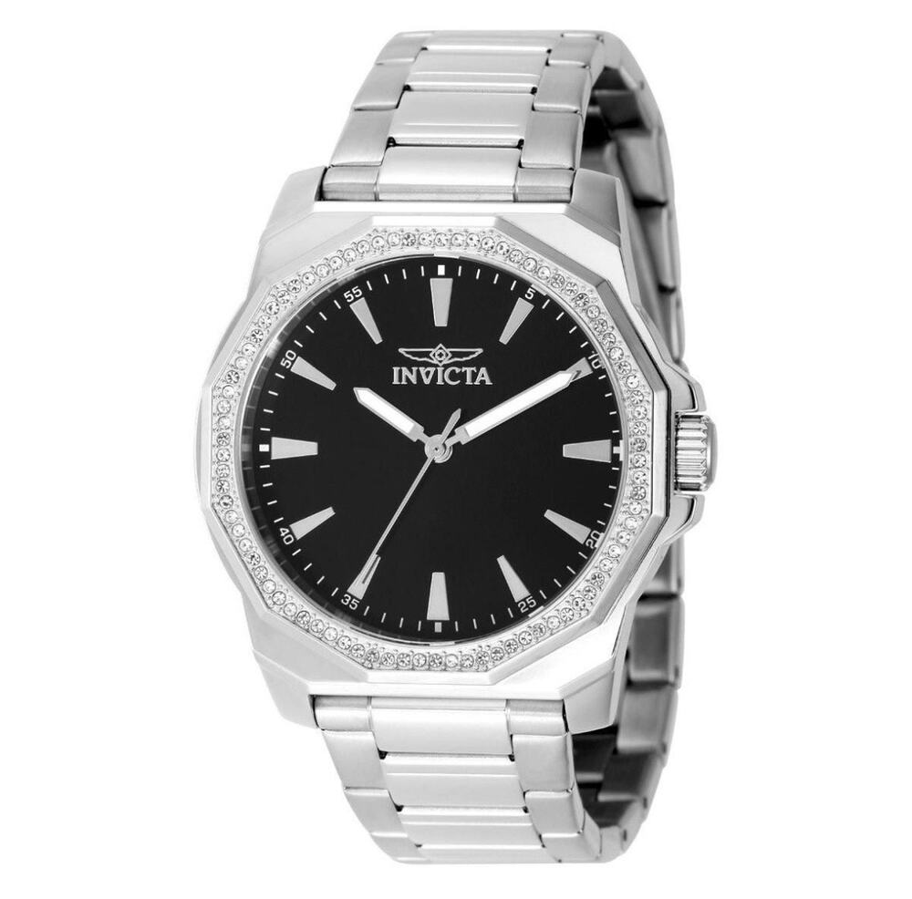 Invicta Speedway Men’s Watch 42mm Black Casing with Diamond Rim New in Box